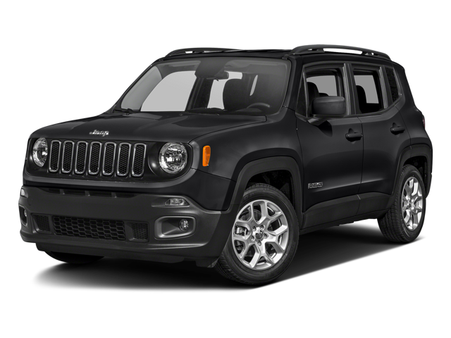 2017 Jeep Renegade Latitude in Black — front three-quarter view