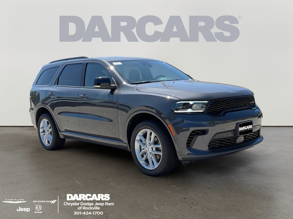 2026 Dodge Durango GT Plus in Vapor Gray Exterior Paint — front three-quarter view
