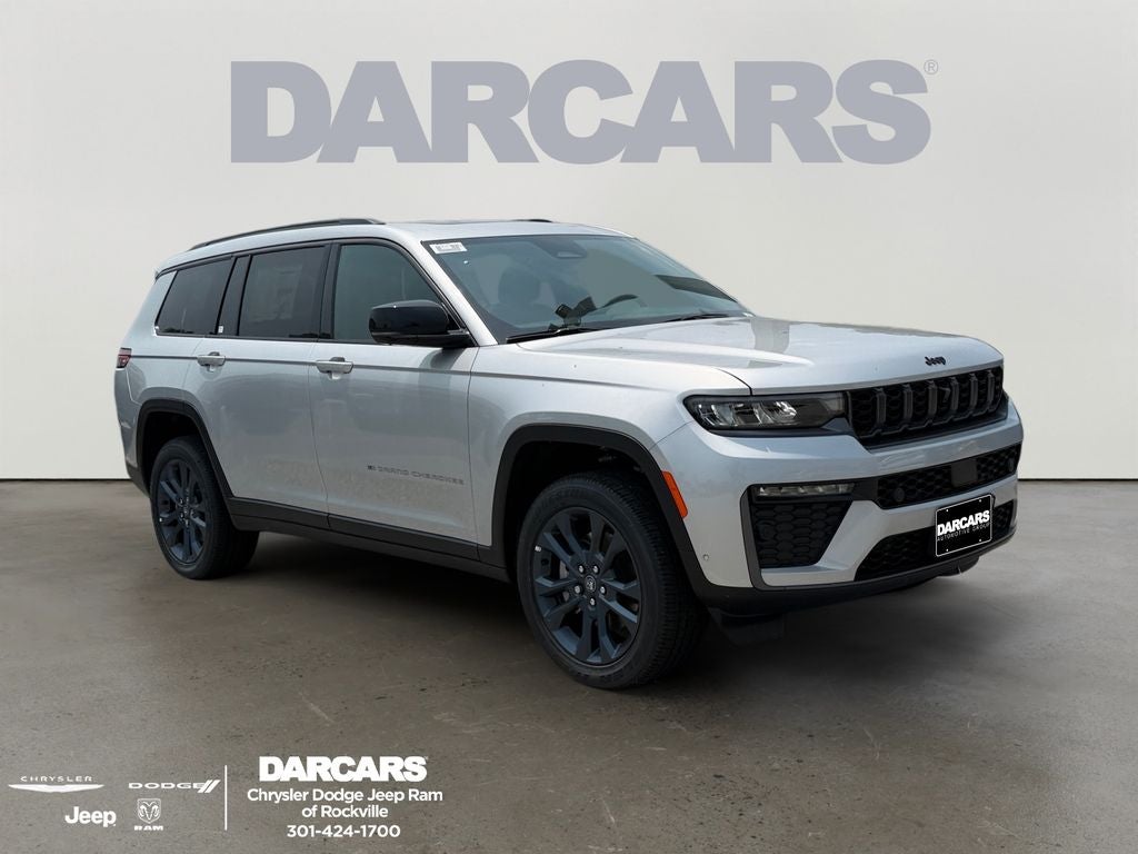2026 Jeep Grand Cherokee L Limited in Silver Zynith Exterior Paint — front three-quarter view