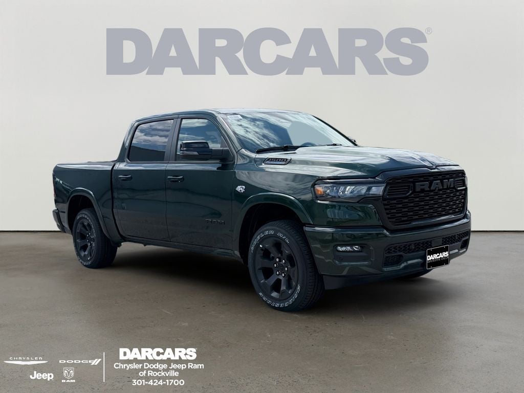 2026 RAM 1500 Big Horn/Lone Star in Serrano-Green Metallic Exterior Paint — front three-quarter view