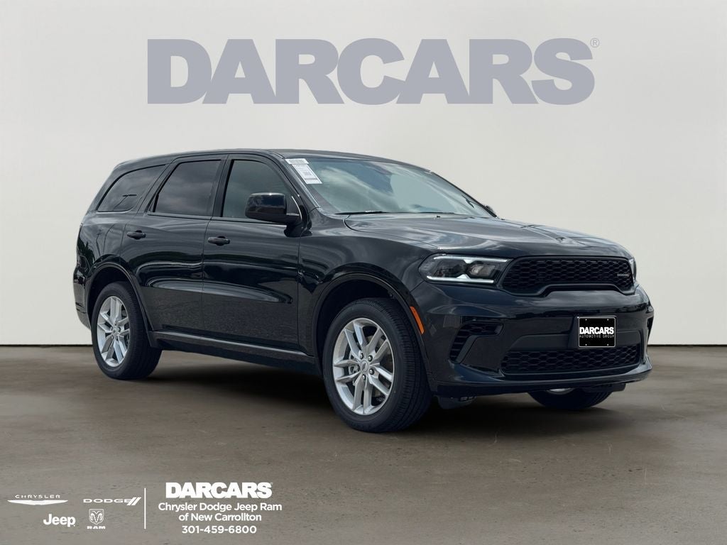 2026 Dodge Durango GT in Diamond Black Clear-Coat Exterior Paint — front three-quarter view