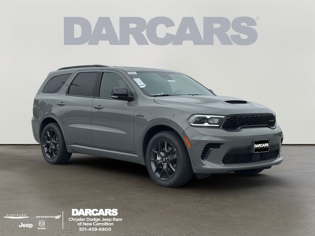 2026 Dodge Durango GT Plus HEMI V8 in Destroyer Gray Clear-Coat Exterior Paint — front three-quarter view