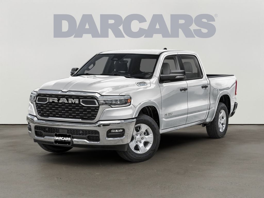 2026 RAM 1500 Big Horn/Lone Star in Bright White Clear-Coat Exterior Paint — front three-quarter view