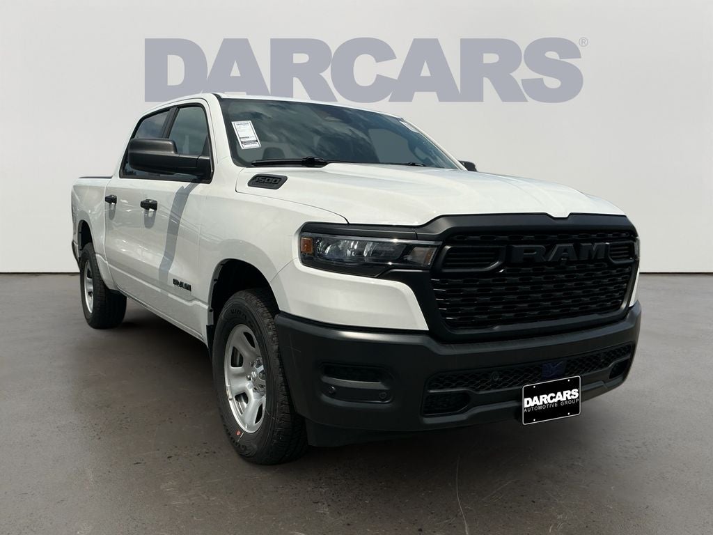 2026 RAM 1500 Tradesman in Bright White Clear-Coat Exterior Paint — front three-quarter view